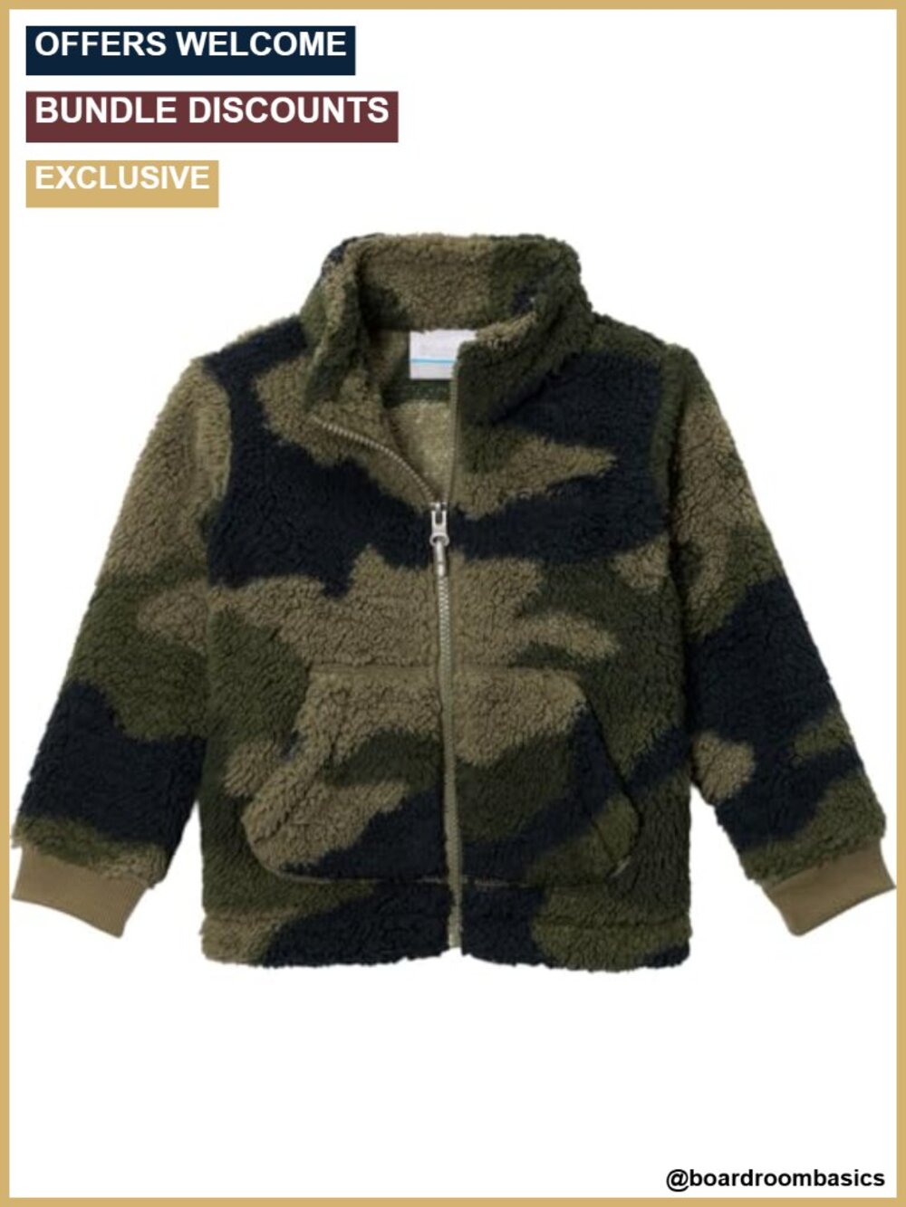 Boys Fleece Jacket Full Zip Sherpa Lined Warm Winter Coat